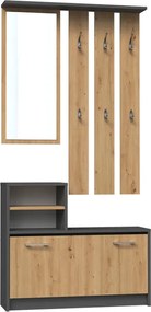 MIX GAR előszobafal, antracit-tölgy