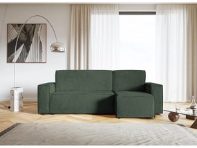 Sarokkanapé Copenhagen L  (erdei zöld + fekete). 1098888