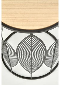 KÉSZLET 2x Kávésasztal FOLLA átm. 33/40 cm fekete