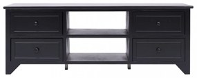 fekete tömör császárfa TV-szekrény 108 x 30 x 40 cm