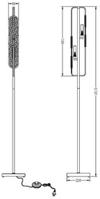Maytoni MOD099FL-02G - Állólámpa MARMO 2xG9/40W/230V