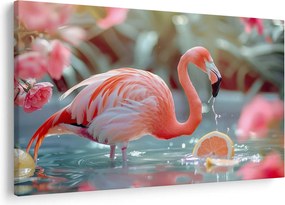Kép - Flamingó a tóban (90x60 cm)