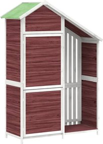 vidaXL kávészínű tömör fenyőfa kerti szerszámtároló 120x53,5x170 cm