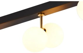 Jupiter 1920 - Felületre szerelhető csillár LUNA 6xG9/40W/230V fekete/sárgaréz