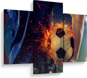 Kép - Futball-labda a tűzben (90x60 cm)
