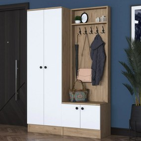 Pone White and Walnut I előszoba szett