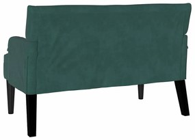 vidaXL Chesterfield Pad Sötétzöld 112 x 65,5 x 75 cm Bársony