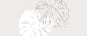Kép - Line art monstera N⁰2 (120x50 cm)