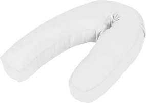 vidaXL J-alakú fehér kismama párna 54 x (36-43) cm
