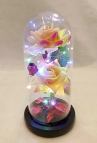 Örök Bíbor-rózsaszín Rózsa Búrában Led Világítással