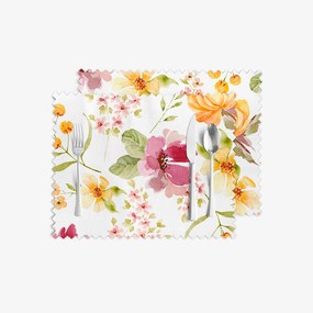 Goldea viaszosvászon reggeliző alátét - hibiszkusz virágok - 2db 30 x 40 cm