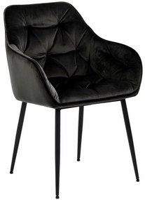 Brooke design karfás szék, szürkésbarna, feketére festett fa láb