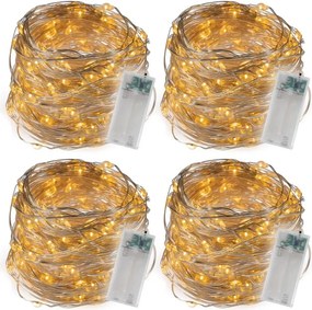 Fényvezeték készlet 40 LED 4 db meleg fehér