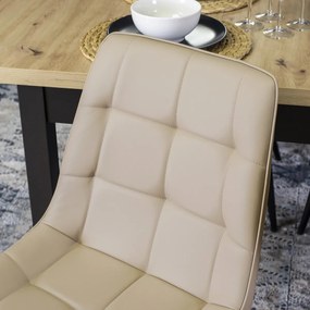 Bővíthető Étkezőasztal Riviera Tölgy/Fekete Színben. SKUBI 120-160 cm