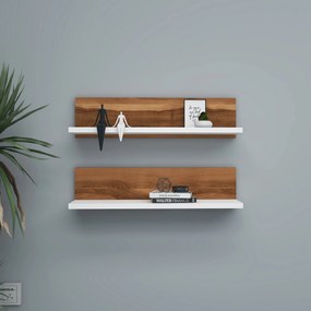 Fali polc Shelf - Diós, Fehér