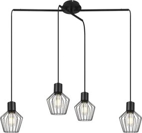 Beltéri függeszték e27 4x40w fekete belano