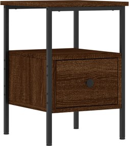 vidaXL barna tölgyszínű szerelt fa éjjeliszekrény 34x36x50 cm