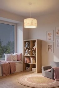 Brilagi - LED gyerekszoba függőlámpa zsinóron BOBO 1xE27/60W/230V Ø 35 cm fehér/nyuszik