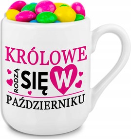 Fehér Kávés Bögre A Királynők Októberben Születnek Ajándék Lányoknak