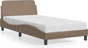vidaXL cappuccino színű műbőr ágykeret Dover 100x200 cm