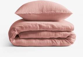 Goldea muszlin ágyneműhuzat – barack színű 140 x 200 és 70 x 90 cm