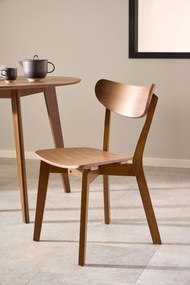 MAZZONI EXPORT ROXY Természetes Dió - RETRO FA SZÉK NAPPALIBA ÉTKEZŐBE KONYHÁBA