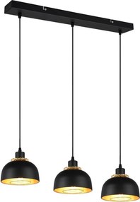 TRIO R30813032 PUNCH Többágú Függesztett Lámpa Fekete E27 IP20
