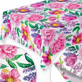 Abrosz Foltálló 140x220 Sima Tavaszi Asztal Mintás Virágok Színek 806