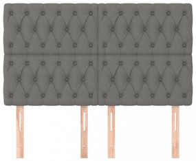 4 db sötétszürke szövet fejtámla 80x7x78/88 cm