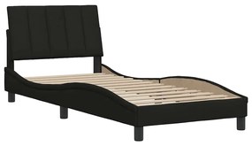 ágykeret matrac nélkül Hanko fekete 90x190 cm szövet