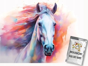 Fotótapéta Flizelina Akvarell Portré Ló Színes Sörény 150x105 ragasztó