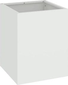 vidaXL Kerti cserép Fehér 32 x 32 x 40 cm Hidegen hengerelt acél