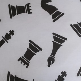 3D Pamut ágynemű CHESS DREAM fekete-fehér, 100% pamut Ágyneműhuzat mérete: 70 x 90 cm | 140 x 200 cm