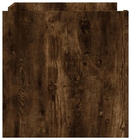 Füstös tölgy színű szerelt fa dohányzóasztal 80 x 50 x 40 cm