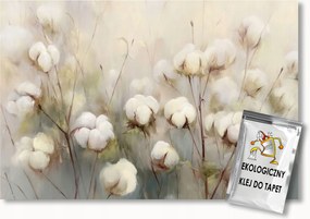 Fotótapéta Flizelina Természet Bézs Barna Virágok Pamut 400x280 ragasztó