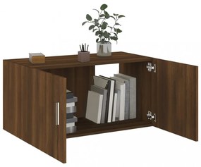 barna tölgy színű szerelt fa faliszekrény 80 x 39 x 40 cm