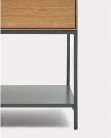 Natúr színű alacsony komód tölgyfa dekorral 97,5x80 cm Vedrana – Kave Home