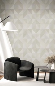 Parato Cristiana Masi Vitalis Dynamo bézs-szürke geometrikus texturált vlies tapéta – 32416