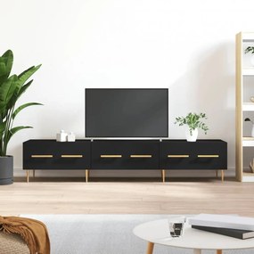 Fekete műfa TV-szekrény 150 x 36 x 50 cm