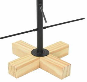 Fém karácsonyfa állvánnyal Fekete 60 cm Porszórt Acél