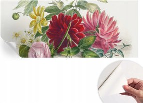 Mosható öntapadós fotótapéta étkezőbe Virágos csokor 250x104 cm