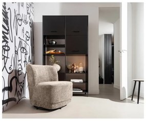 Világosbarna bársony fotel Atty – WOOOD