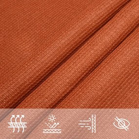 narancssárga négyszögletű HDPE napvitorla 160 g/m² 3x6 m