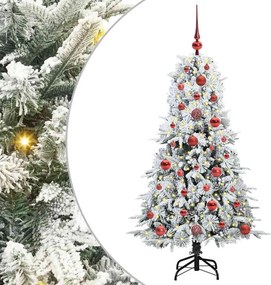 vidaXL Műanyag Hajtogatós Karácsonyfa Fehér 120 cm PE és PVC