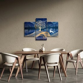 Szarvas képe teliholdkor (90x60 cm)