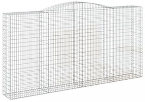 8 db íves horganyzott vas gabion kosár 400x50x200/220 cm