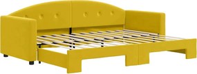 vidaXL sárga kihúzható szövet heverő 80 x 200 cm