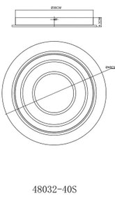 Globo 48032-40S - JAYDEN LED mennyezeti lámpatest, 40W, 230V, 3000K, Ø 48 cm
