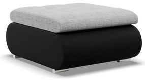 Tokio puff, fonott + műbőr, szürke - fekete