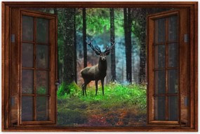 Poszterek 120x80 Szarvas a mesés erdőben